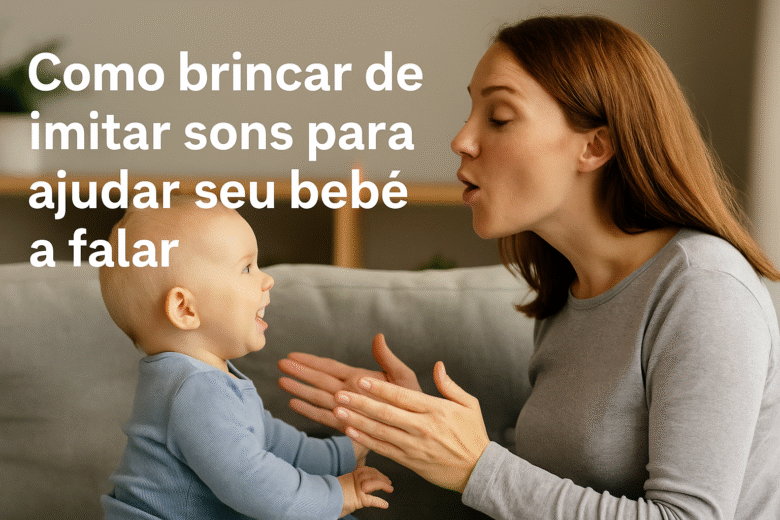 Como brincar de imitar sons para ajudar seu bebê a falar