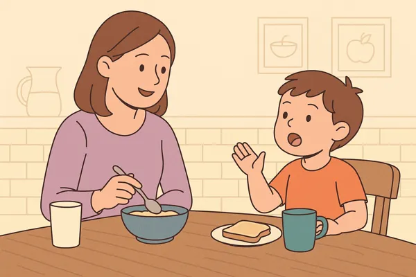 Atividades durante o café da manhã